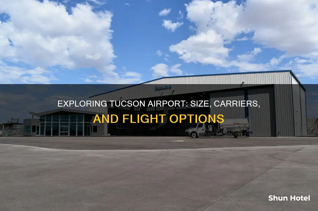 how large is tuscon airport which carriers fly there