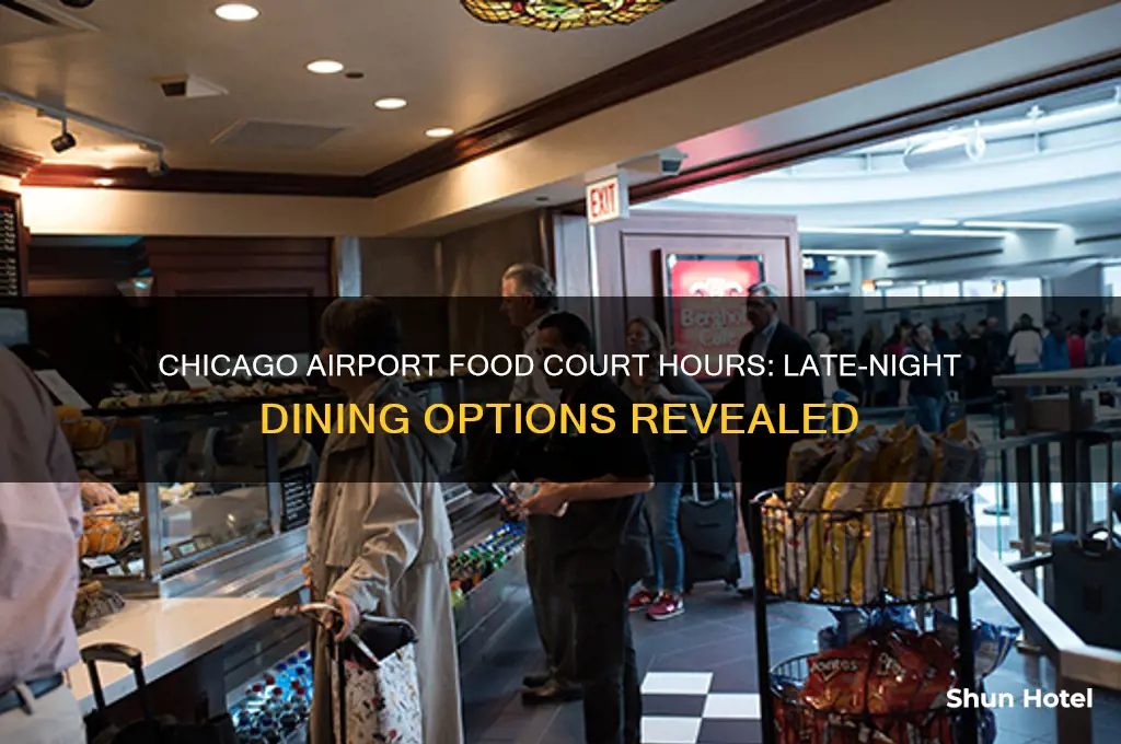 how late is food court open at chicago airport
