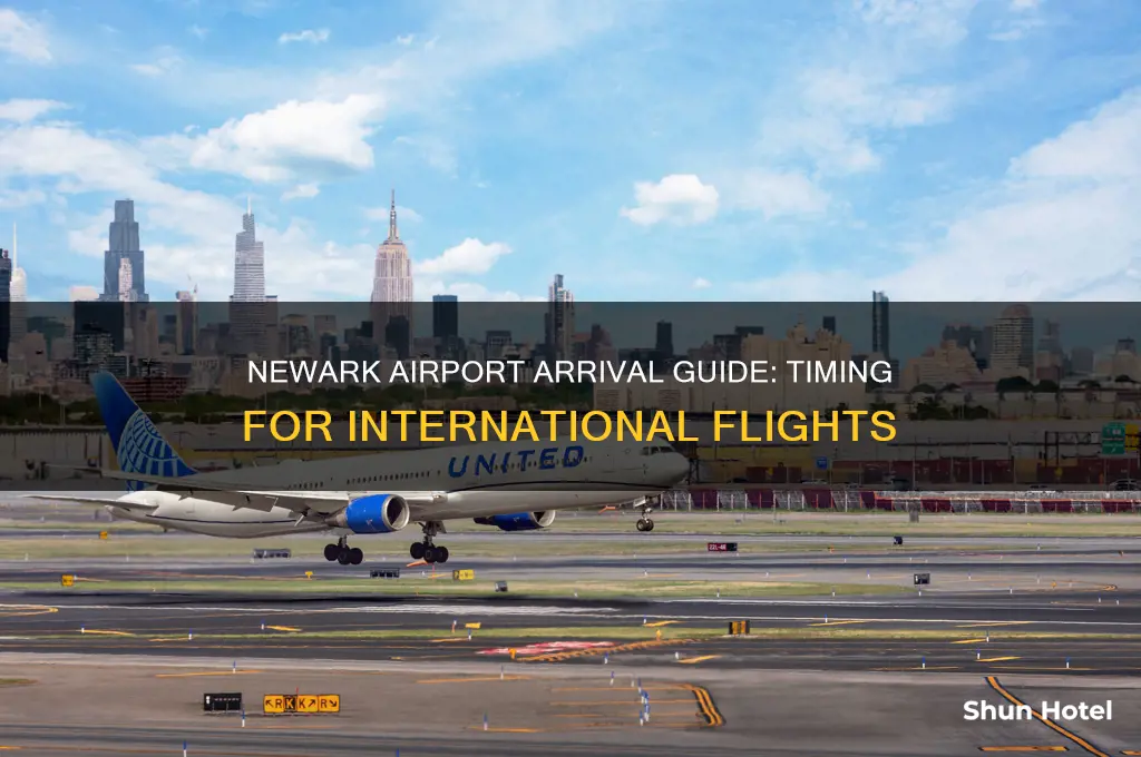 how long ahead arrive at airport newark national international flight