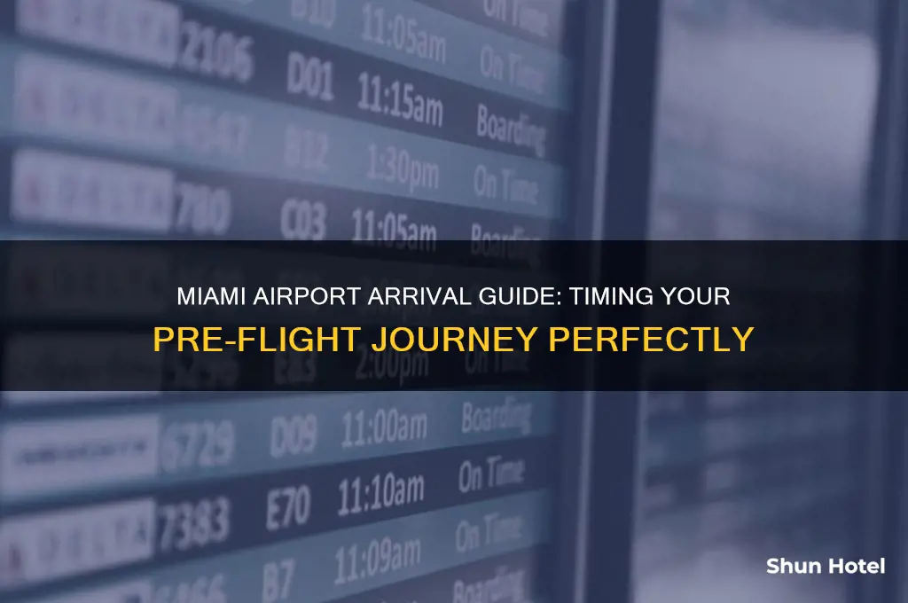 how long before flight should i get to miami airport