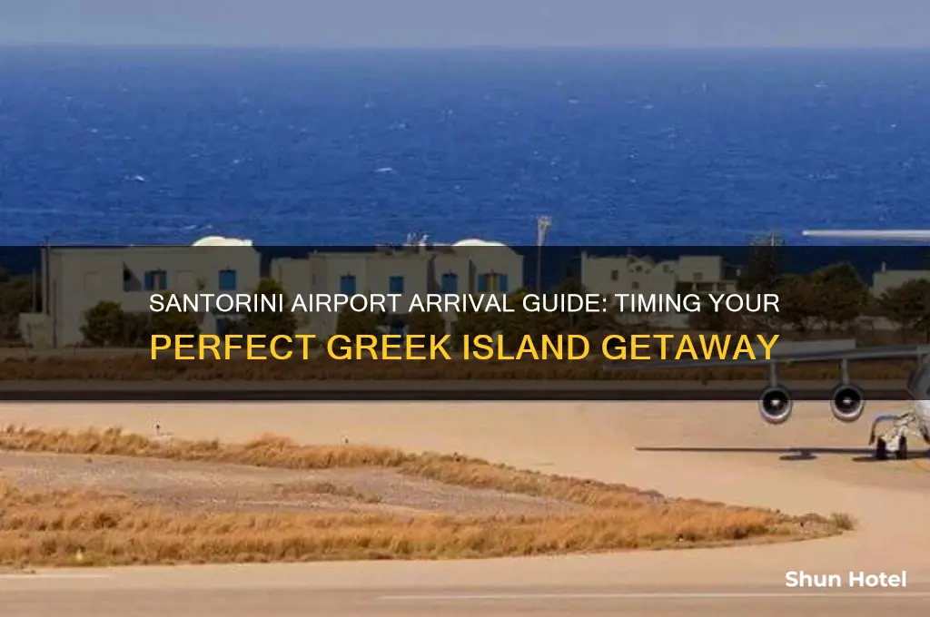 how long before should i get to santorini airport