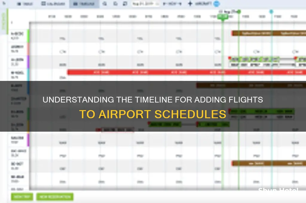 how long do flight get added to airport