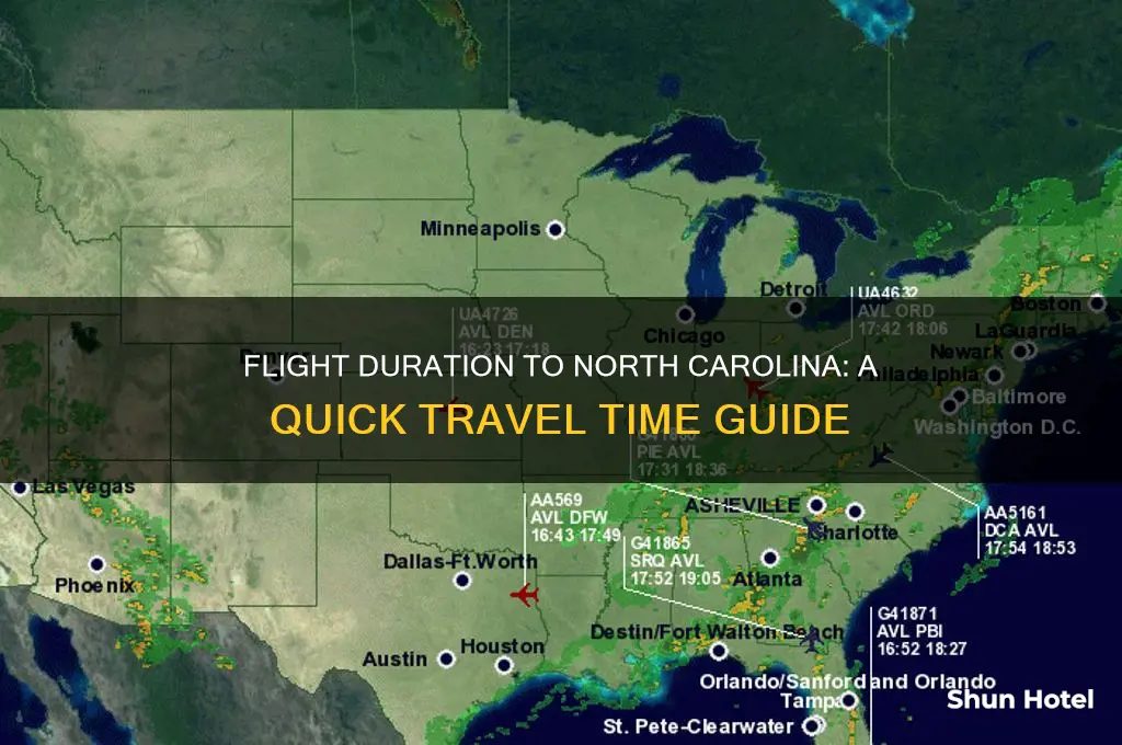 how long does it take to fly to north carolina