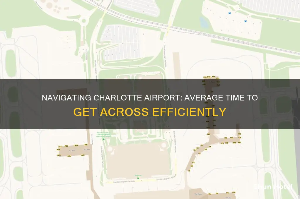 how long does it take to get across charlotte airport
