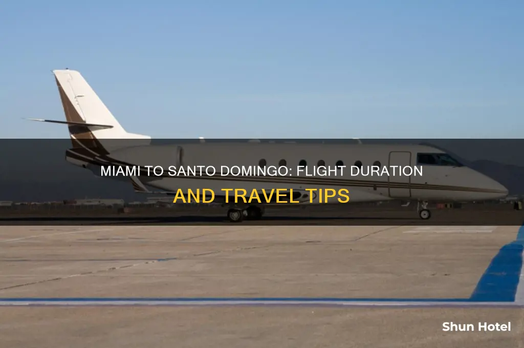 how long from miami international airport to santo domingo