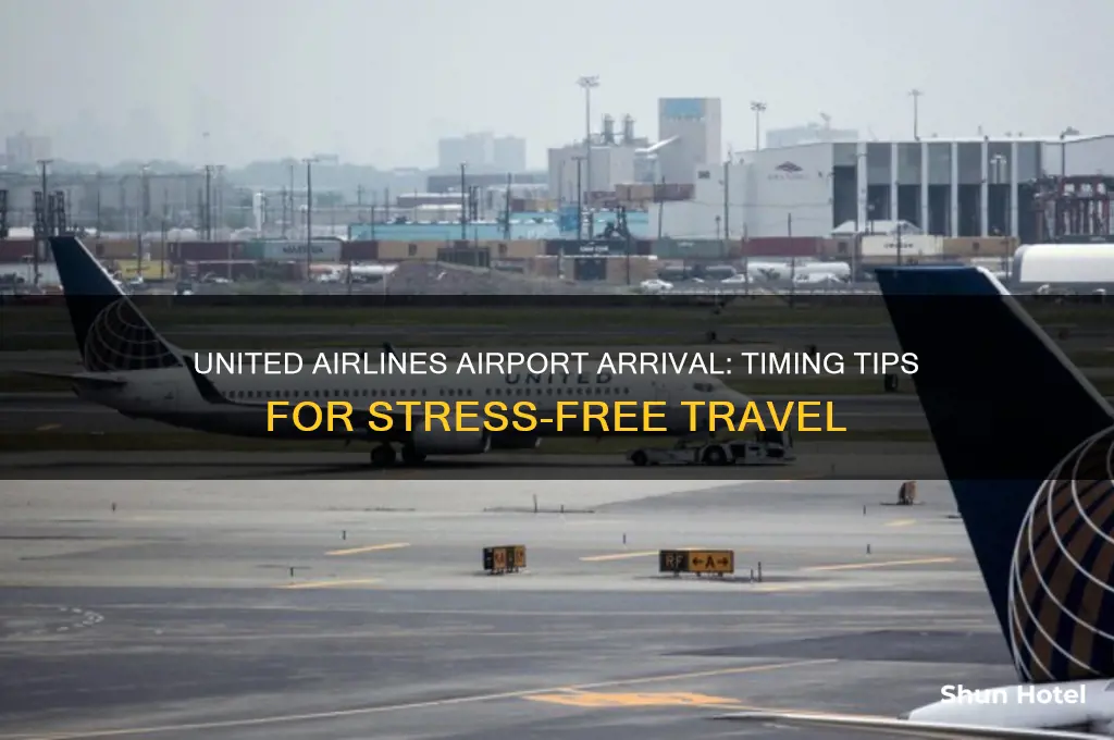 how long in advance to get to airport united