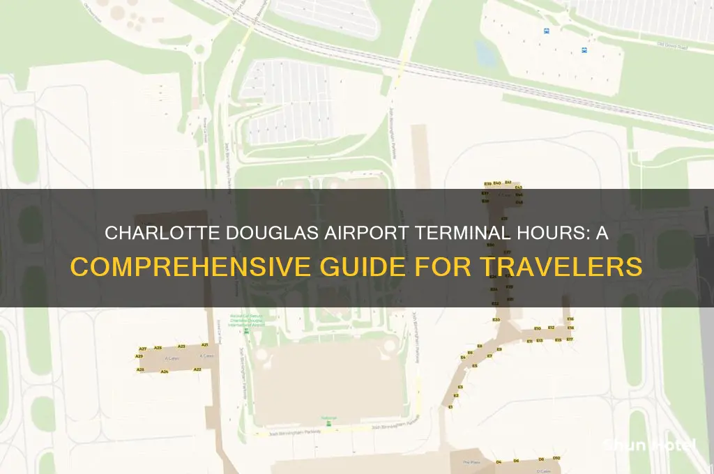 how long is charlotte douglass airport terminals open