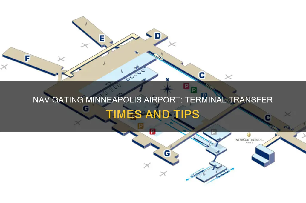 how long to get between terminals at minneapolis airport