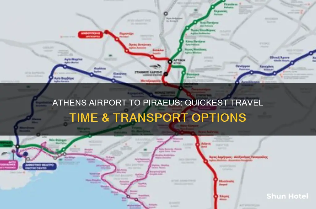 how long to get from athens airport to piraeus