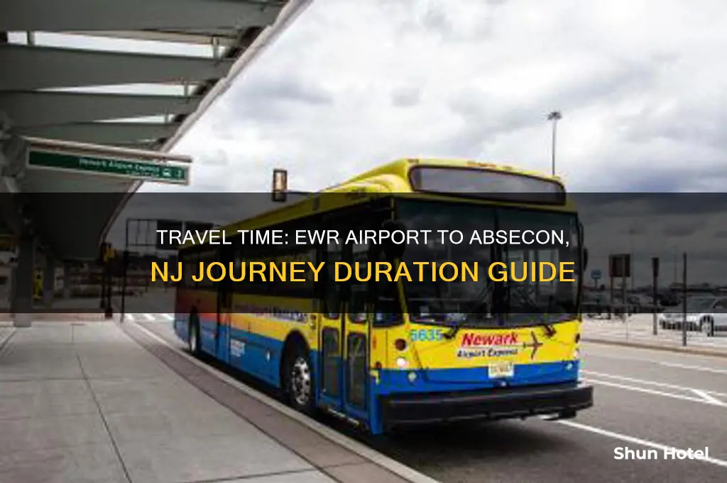 how long to get from ewr airport to absequin nj