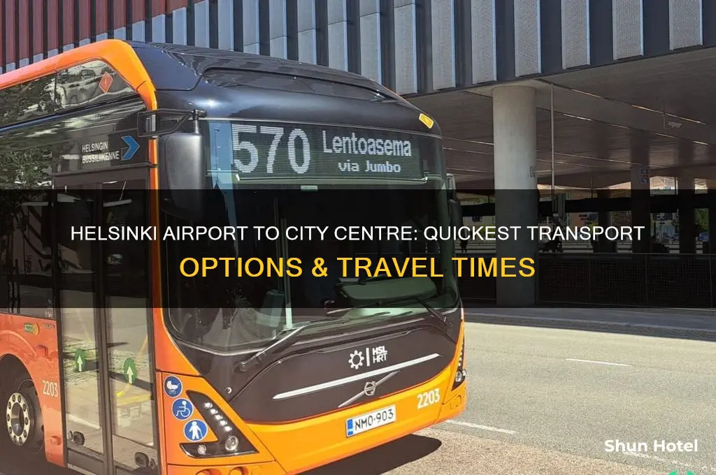 how long to get from helsinki airport to city centre