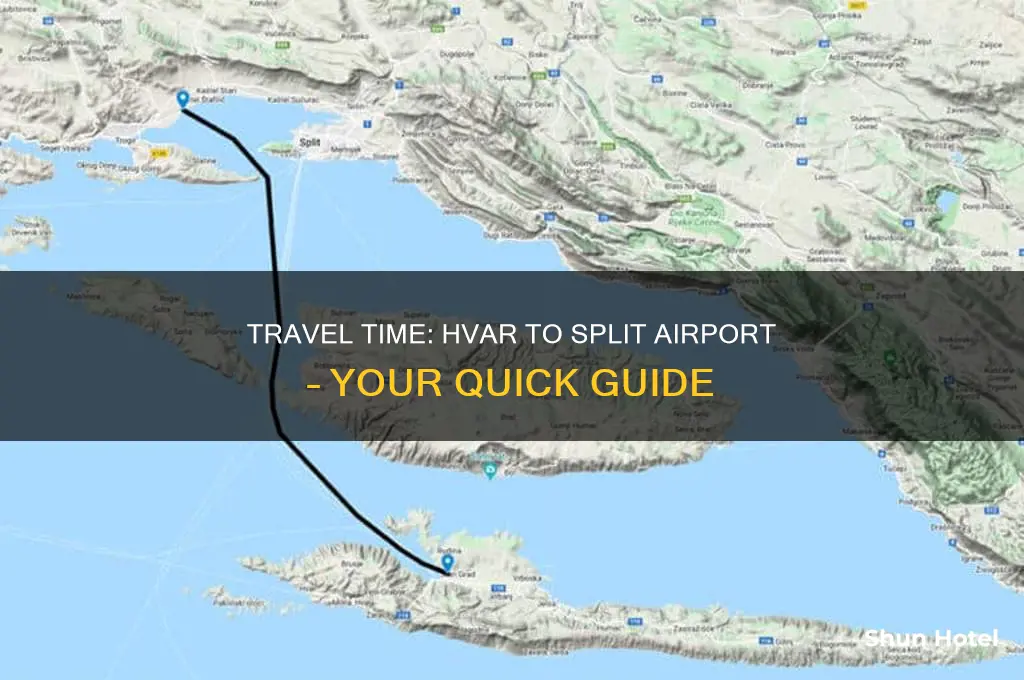 how long to get from hvar to split airport