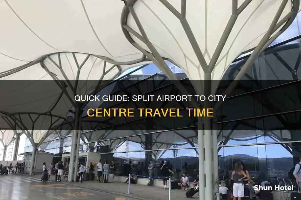 how long to get from split airport to city centre
