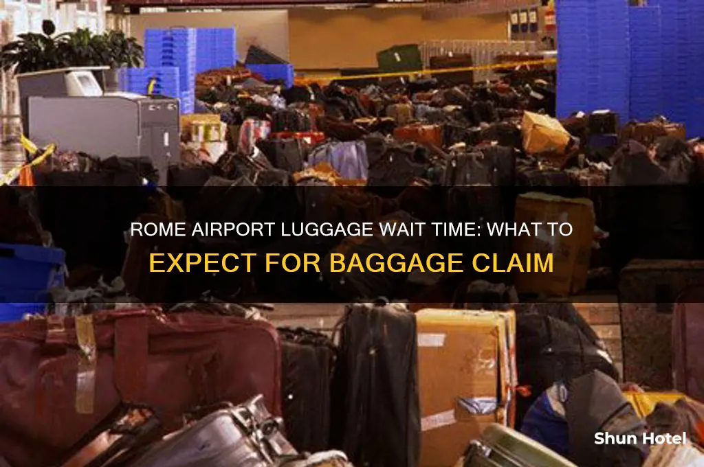 how long to get luggage in rome airport