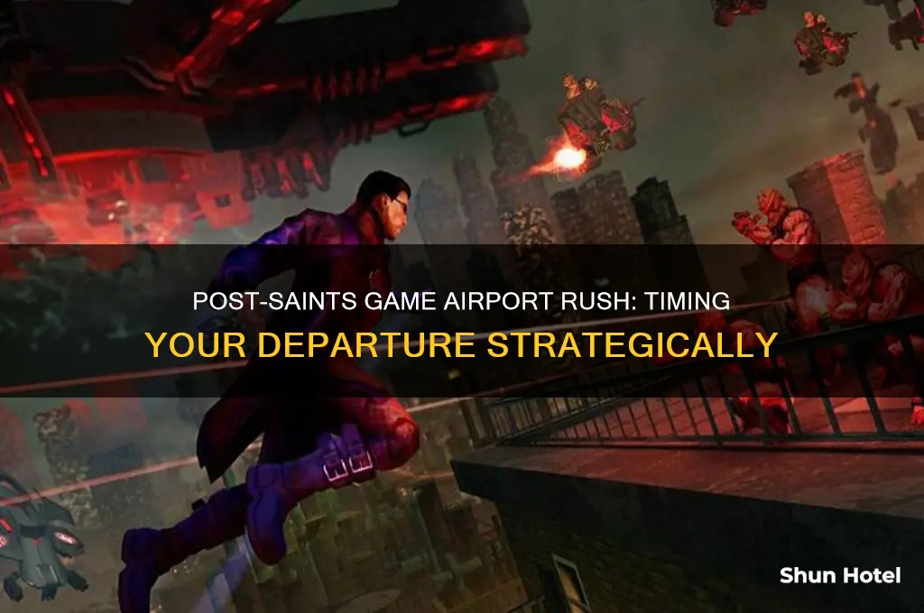 how long to get to airport after saints game