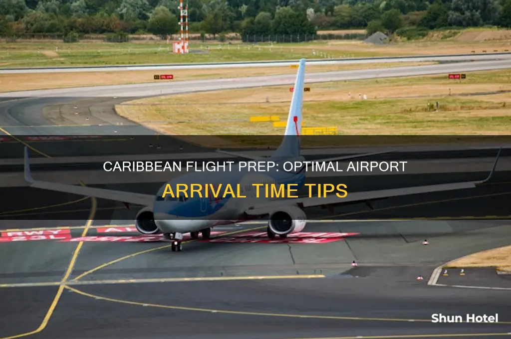 how long to get to airport before caribbean flight