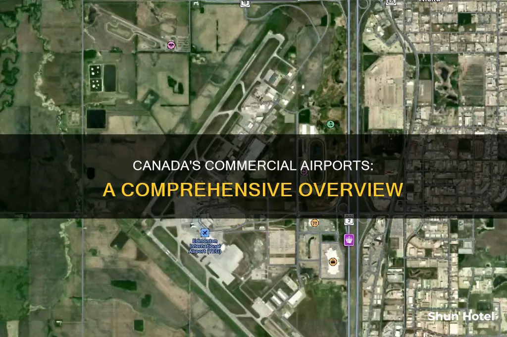 how many commercial airports in canada