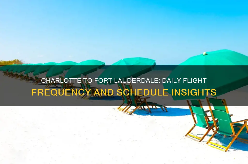 how many fly airport charlotte to airport for lauderdale