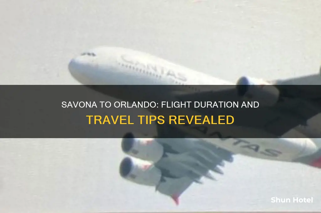 how many hours to fly from savona to orlando airport