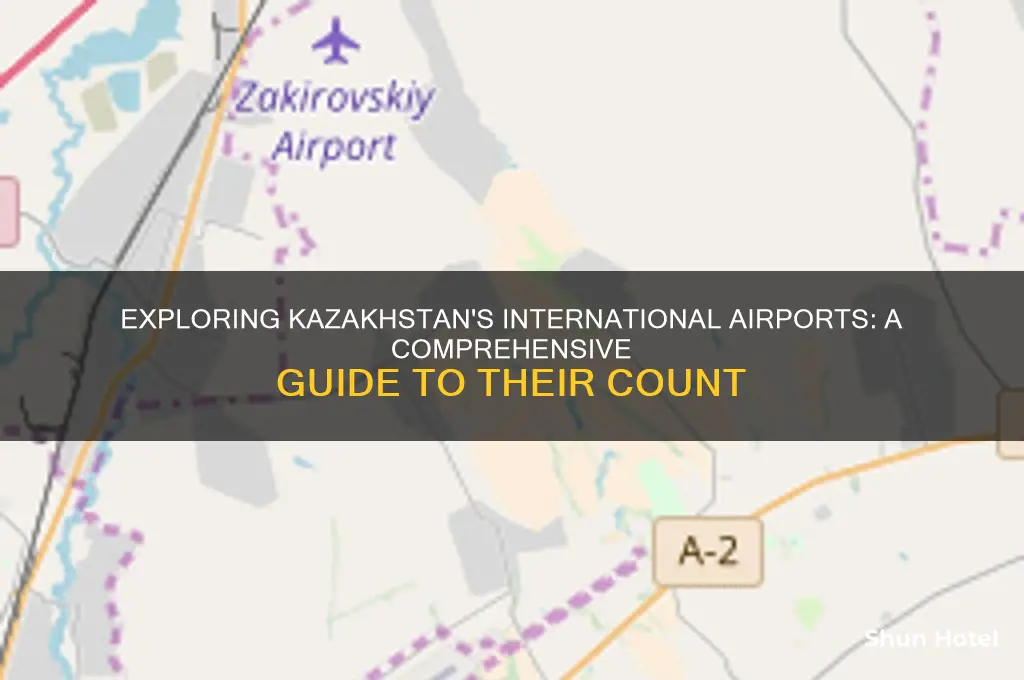 how many international airports does kazakstan have