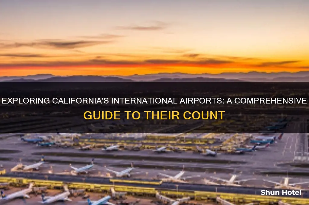how many international airports in ca