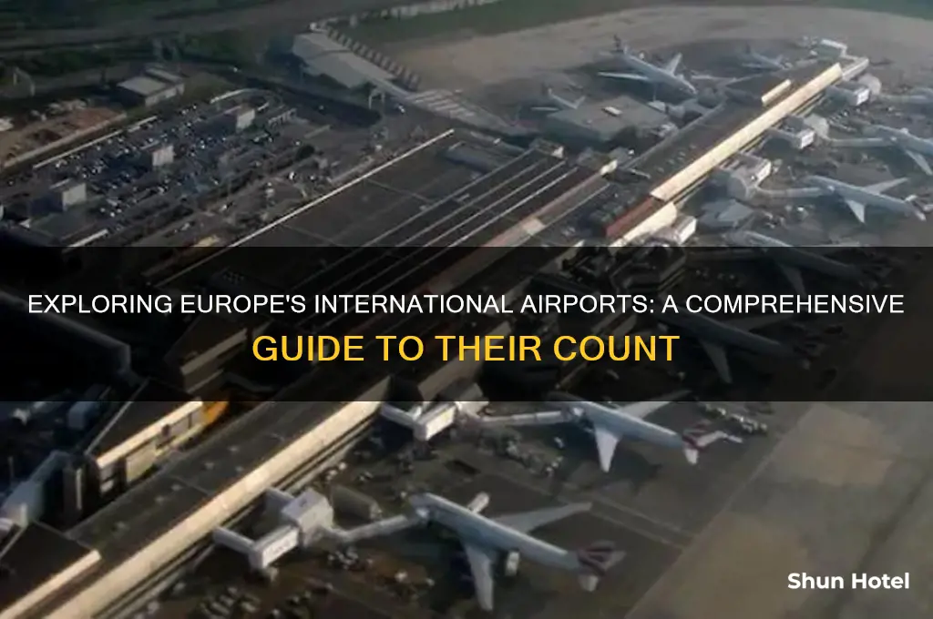 how many international airports in europe