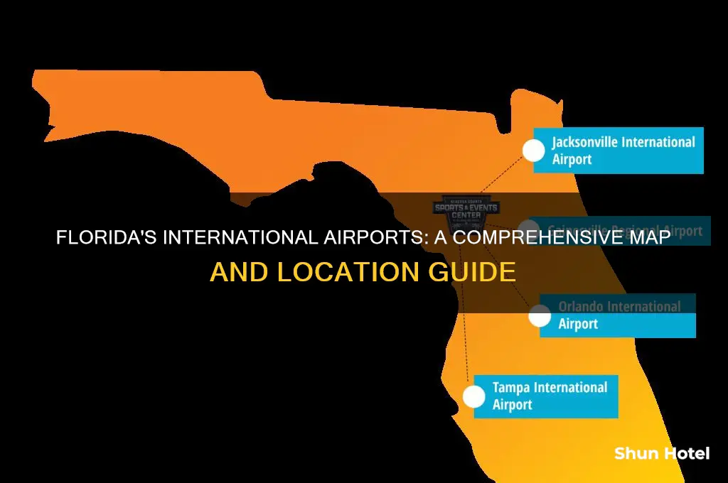 how many international airports in florida map