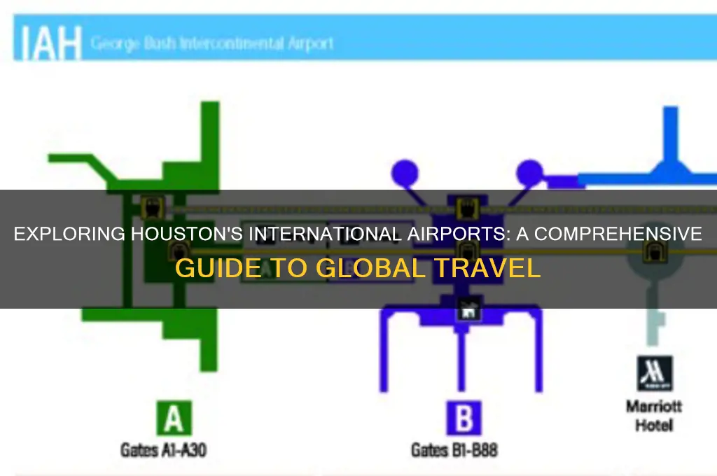 how many international airports in houston