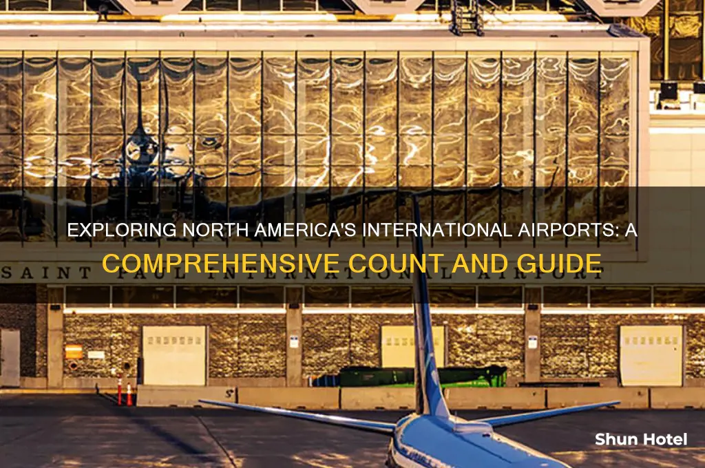 how many international airports in north america