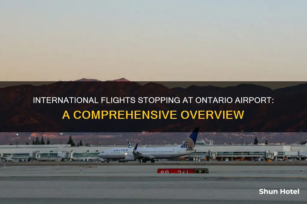 how many international flights stop at ontario airport