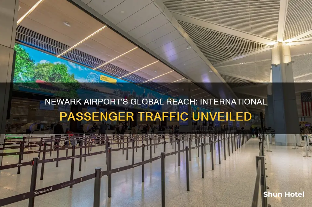 how many international travel passenger through newark airport
