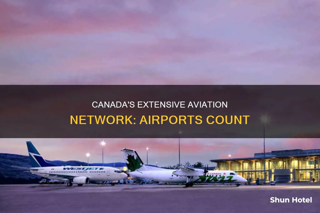 how many known airports does canada have