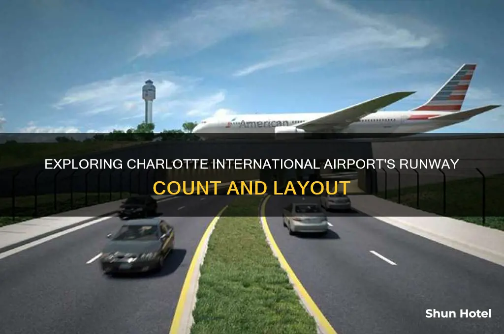 how many landing strips does charlotte international airport have