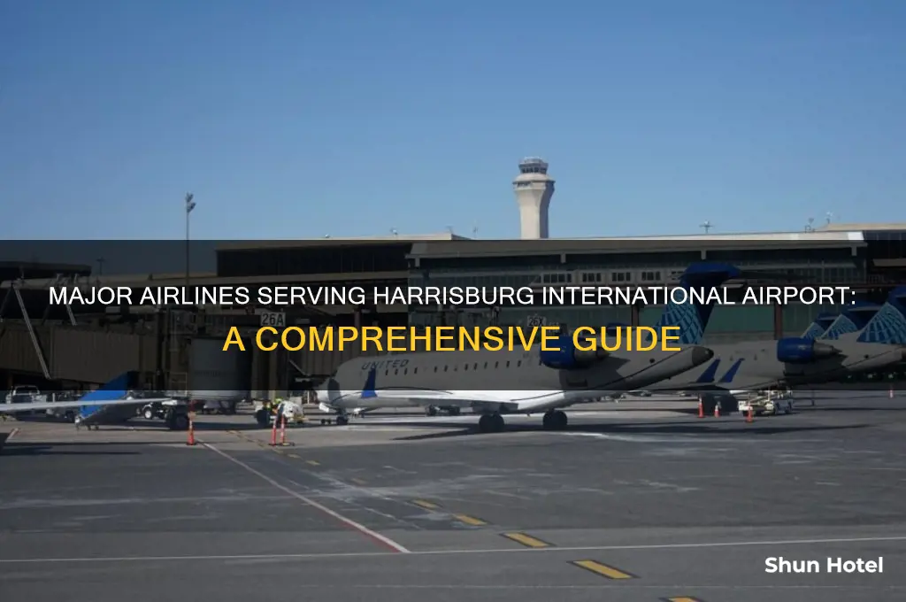 how many major airline companies service harrisburg international airport