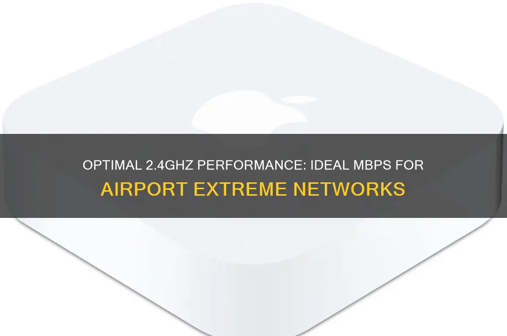 how many mbs should an airport extreme get at 2.4ghz