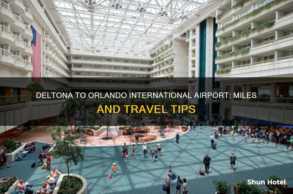 how many miles from deltona fl to orlando international airport