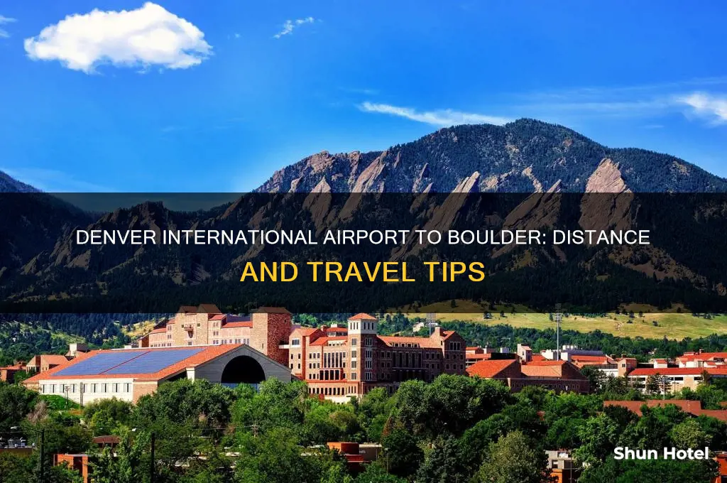 how many miles from denver international airport to boulder
