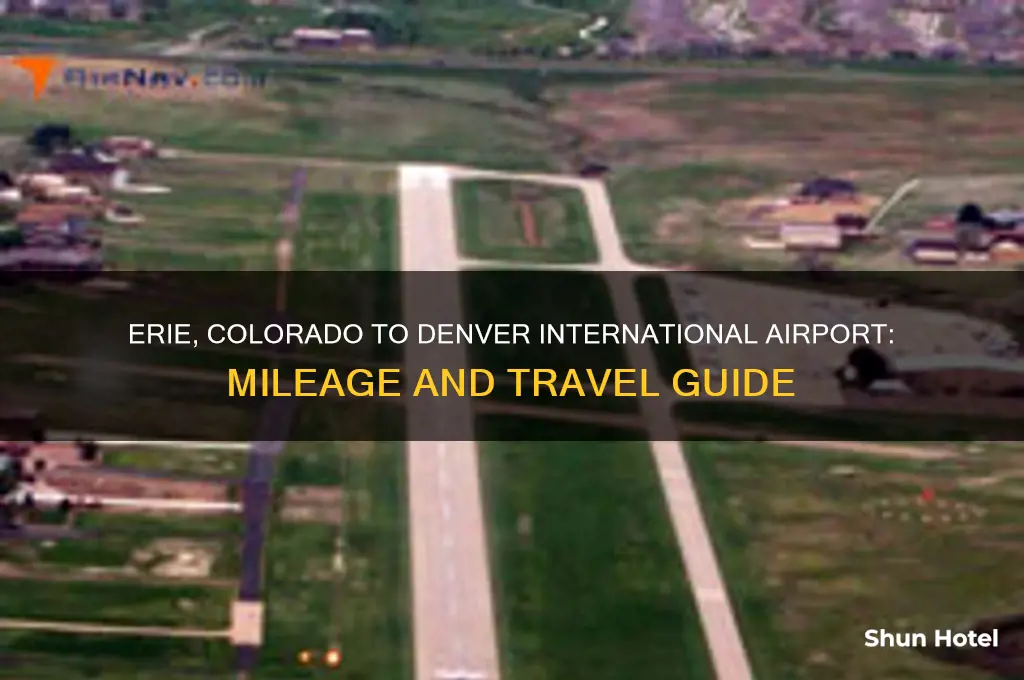 how many miles from erie colorado to denver international airport