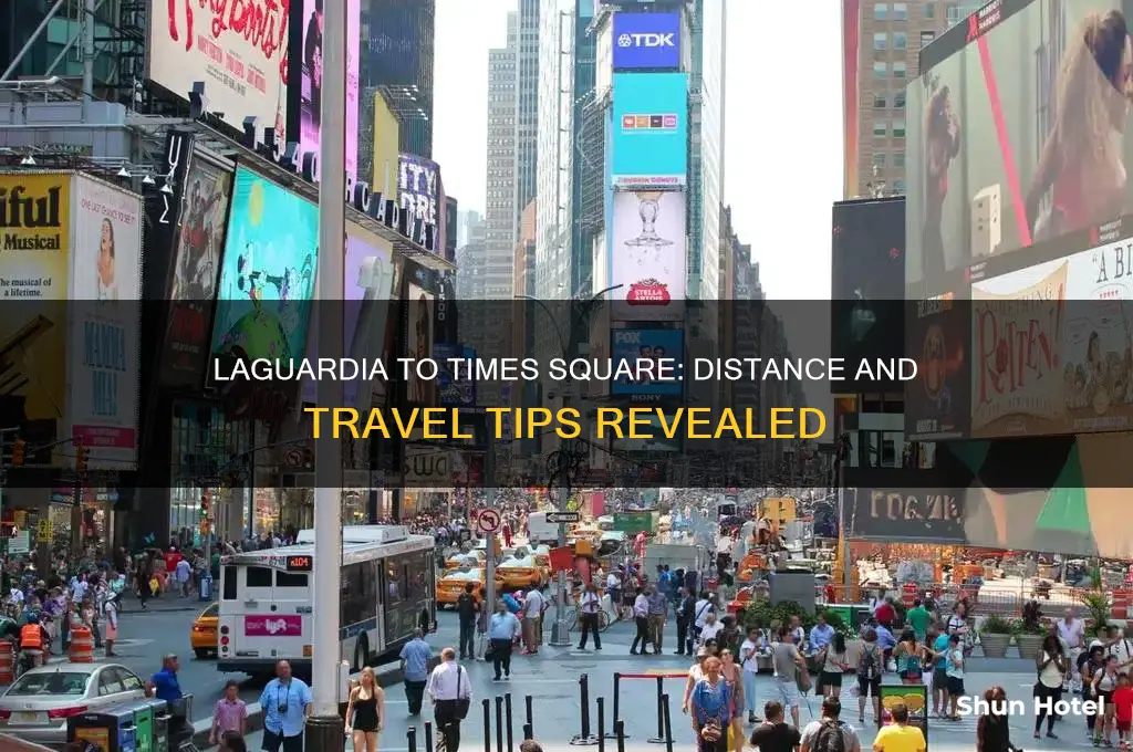 how many miles from laguardia international airport to times square