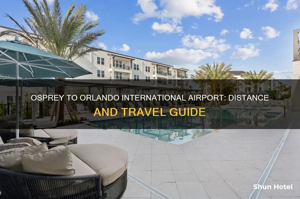 how many miles from osprey to orlando international airport