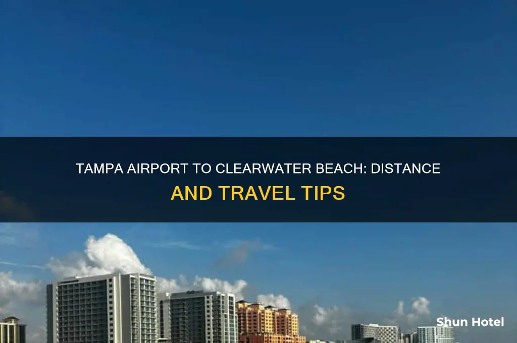 how many miles from tampa international airport to clearwater beach