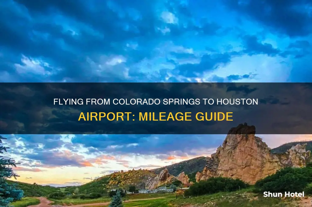 how many miles to houston airport from cos flying