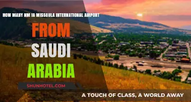 Missoula International Airport's Distance from Saudi Arabia in Nanometers