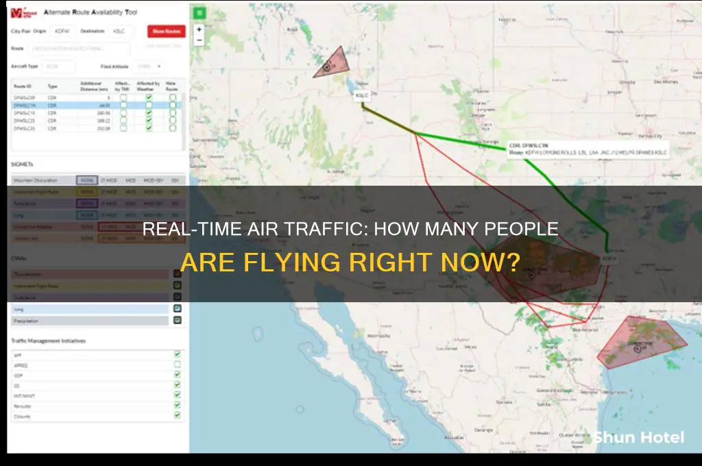 how many people are flying right now