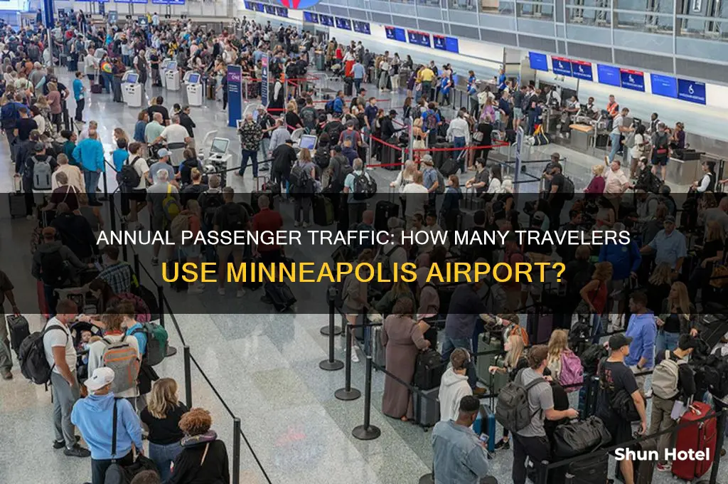 how many people fly through minneapolis airport each year