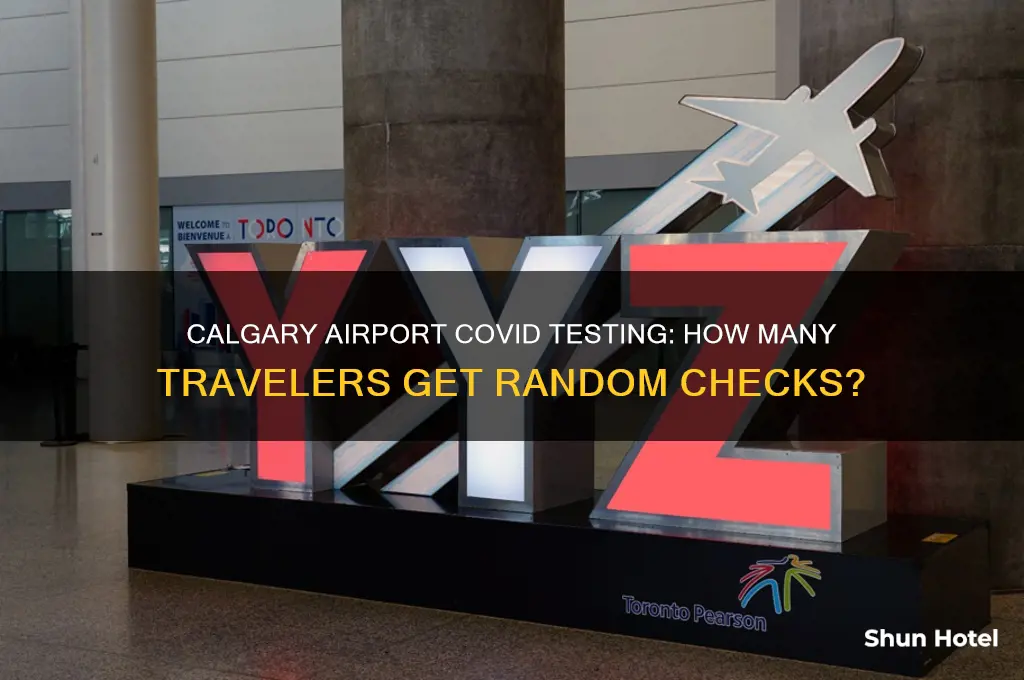 how many people get random covid test at calgary airport