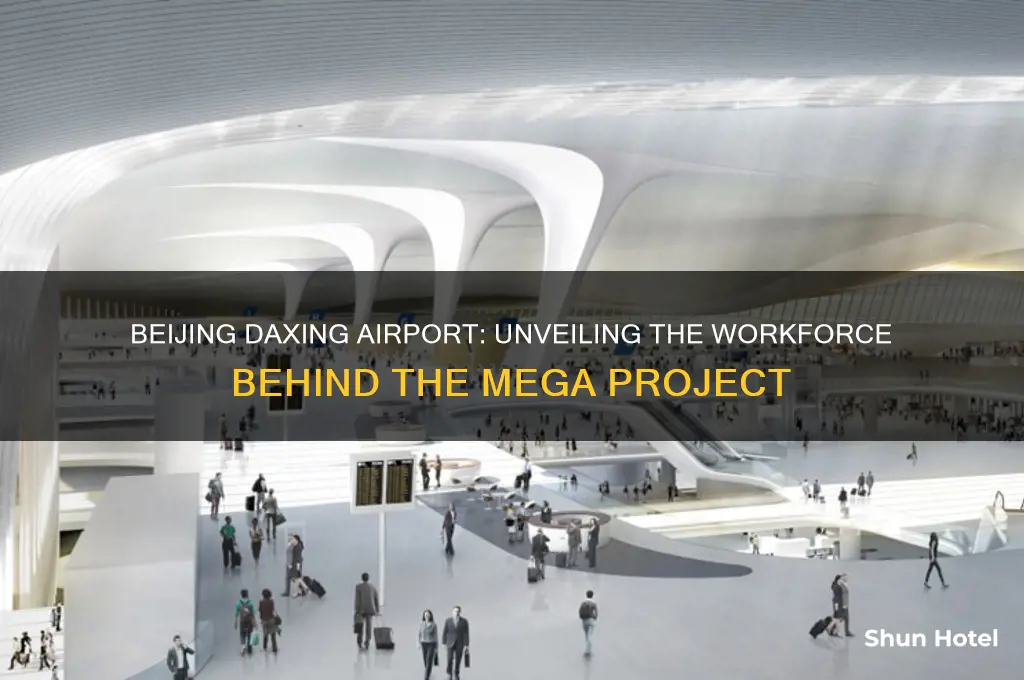 how many people worked on beijing daxing international airport