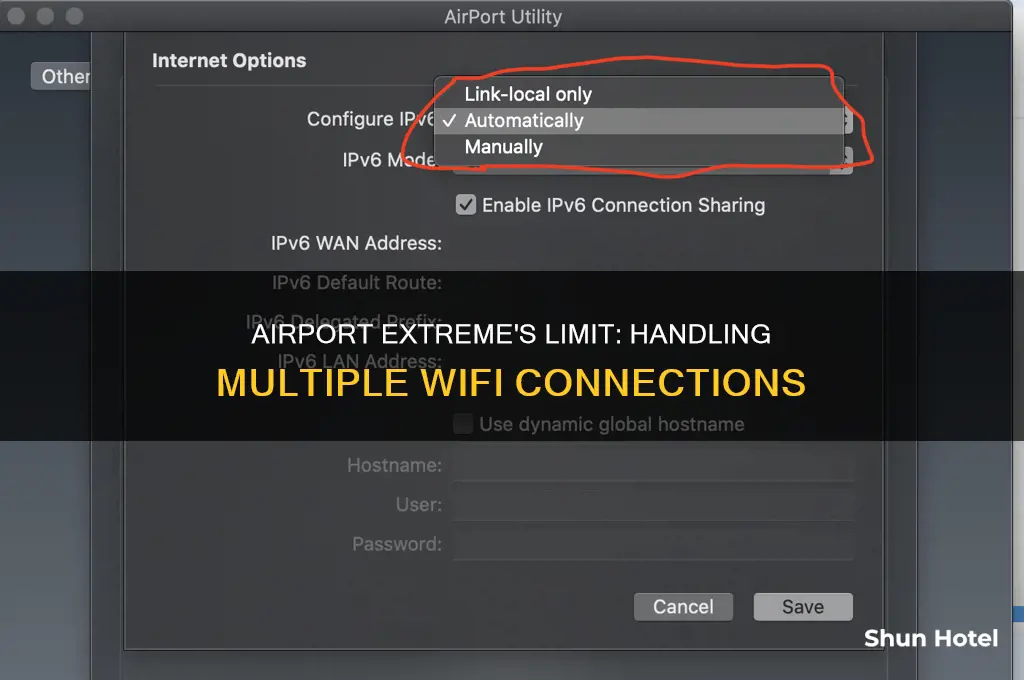 how many simultaneous wifi clients can the airport extreme handle
