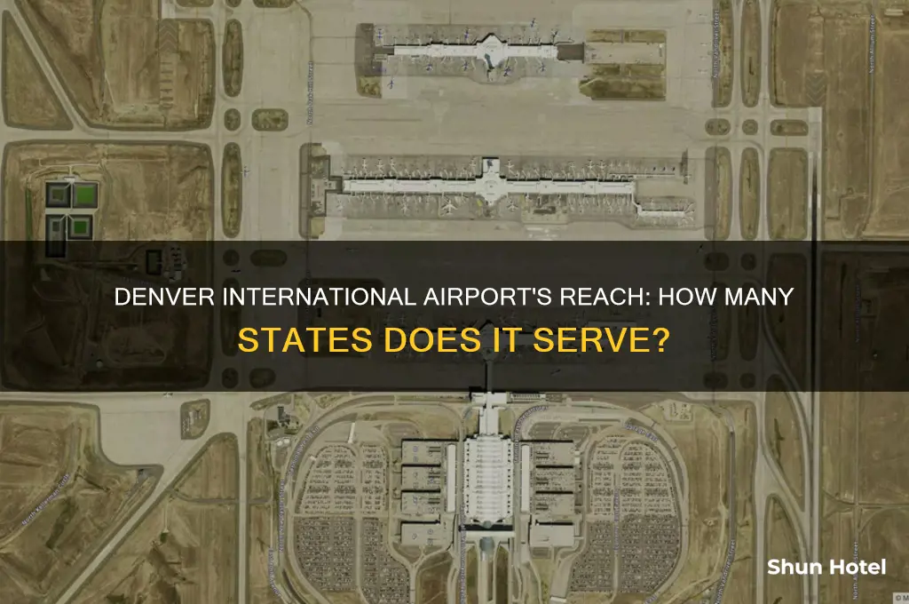how many states does denver international airport fly to