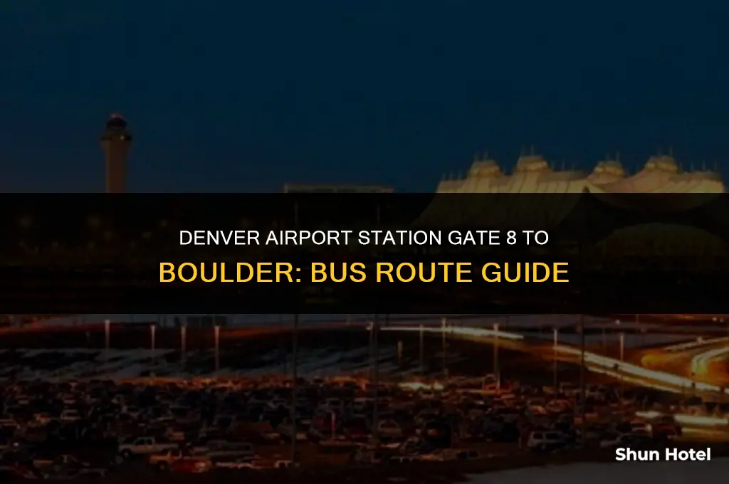 how much bus denver airport station gate 8 to boulder